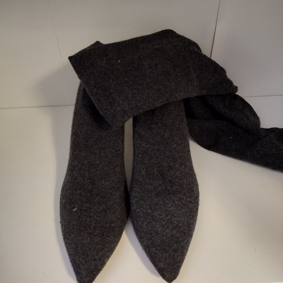 Zara Over the Knee Grey Boots - Picture 2 of 6